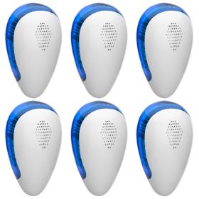 6 Pack Ultrasonic Pest Repeller Indoor Plug In Bug Repellent Mosquito Spider Ant Roaches Mice Control for Bedroom Garage Warehouse Office