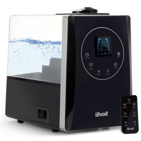 LEVOIT Humidifiers for Large Room Bedroom (6L);  Warm and Cool Mist Ultrasonic Air Vaporizer for Home Whole House Babies;  Customized Humidity; (Color: Black)